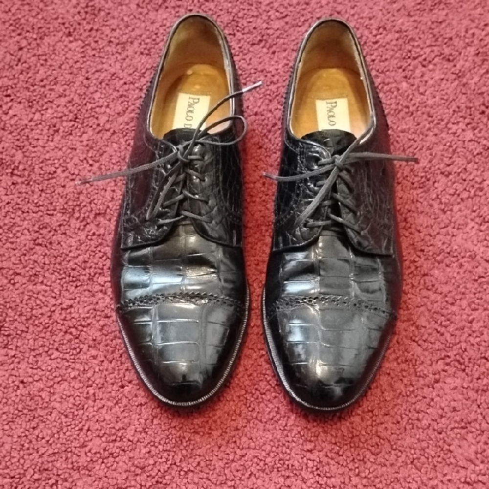 Paolo De Marco Crocodile Oxford Dress Shoes